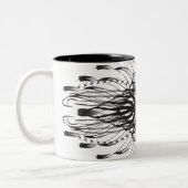 Mugs de café noir blanc (Gauche)