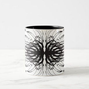 Mugs de café noir blanc