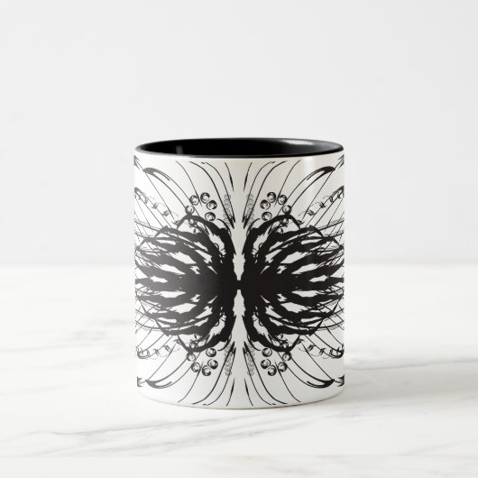 Mugs de café noir blanc (Centre)