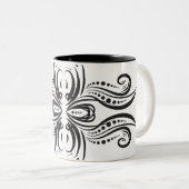 Mugs de café noir blanc (Devant droit)