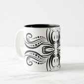 Mugs de café noir blanc (Devant gauche)