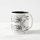 Mugs de café noir blanc (Devant droit)