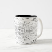 Mugs de café noir blanc (Devant droit)