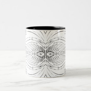 Mugs de café noir blanc