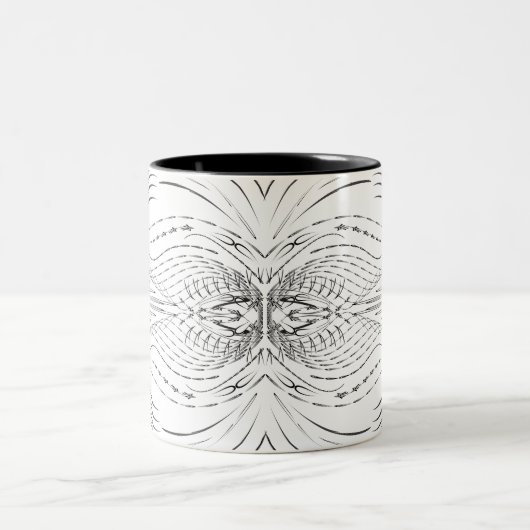 Mugs de café noir blanc (Centre)