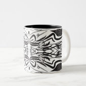 Mugs de café noir blanc (Devant droit)