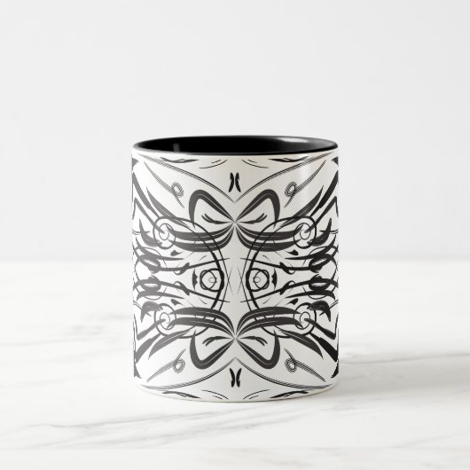 Mugs de café noir blanc (Centre)