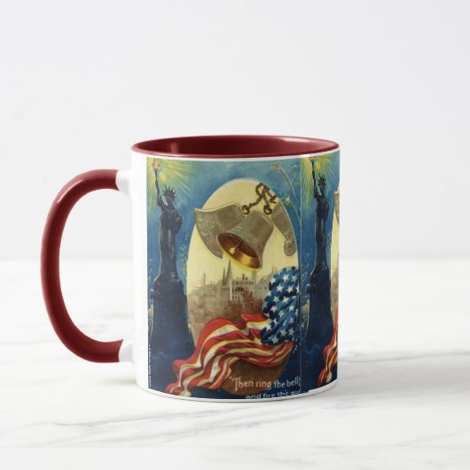 MUGS DE CAFÉ PATRIOTIQUE - 4 JUILLET - LIBERTÉ (Gauche)