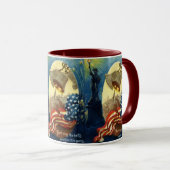 MUGS DE CAFÉ PATRIOTIQUE - 4 JUILLET - LIBERTÉ (Devant droit)