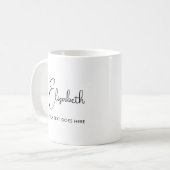 Mugs De Café Personnalisé Ajouter Votre Nom Modèle (Devant gauche)