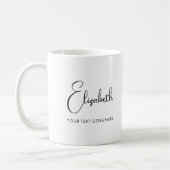 Mugs De Café Personnalisé Ajouter Votre Nom Modèle (Gauche)