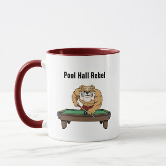 Mugs de café rebelles drôles de salle de billard