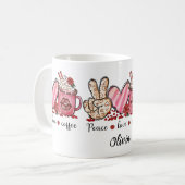 MUGS DE CAFÉ ROSE PEACE VALENTINE'S DAY NAME MUG (Devant gauche)