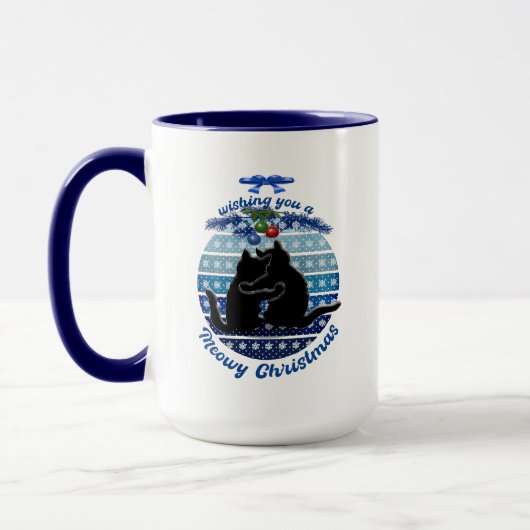 Mugs de chat de Noël, Mug de Noël de chat (Gauche)
