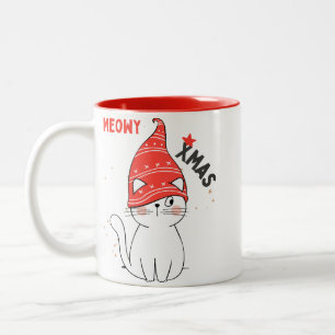 Mugs de chat Sarcastique Meowy Xmas