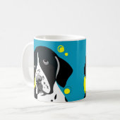 Mugs de chien pointeur noir et blanc uniques (Devant gauche)