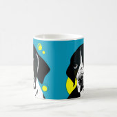 Mugs de chien pointeur noir et blanc uniques (Centre)