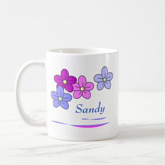 Mugs de fleurs personnalisés (Gauche)