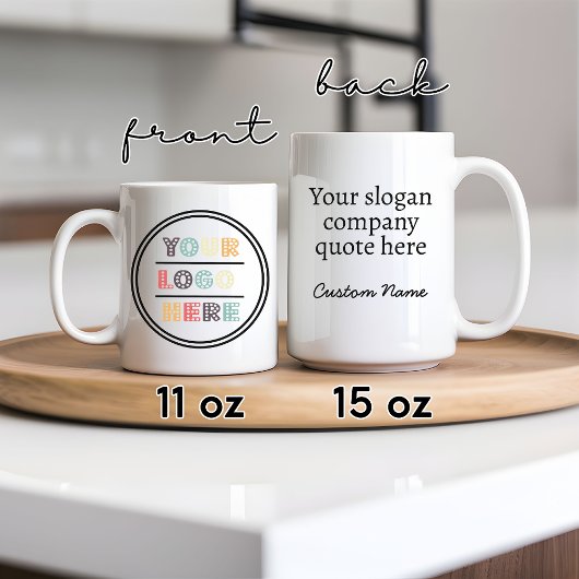 Mugs de logo personnalisés pour cadeaux d'entrepri