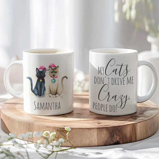 Mugs de Noël avec des chats mignons