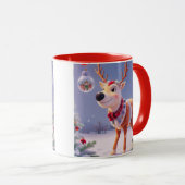 Mugs de Noël rouge - hiver énigmatique (Devant droit)