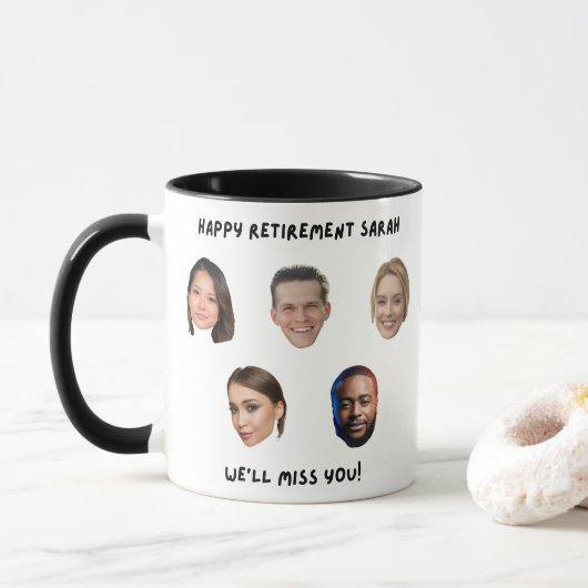 Mugs De Retraite, Drôle Joyeux Mug De Retraite (Avec donut)