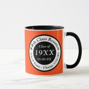 Mugs De Réunion De Classe Personnalisés, Orange,