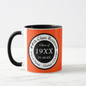 Mugs De Réunion De Classe Personnalisés, Orange, B (Gauche)