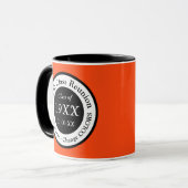 Mugs De Réunion De Classe Personnalisés, Orange, B (Devant gauche)