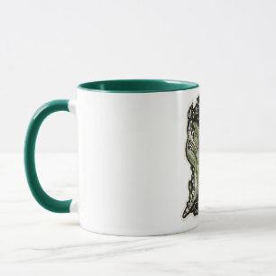 Mugs de style broderie verte esthétique botanique