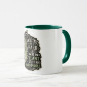 Mugs de style broderie verte esthétique botanique (Devant droit)