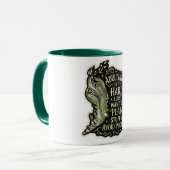 Mugs de style broderie verte esthétique botanique (Devant gauche)