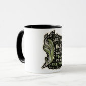 Mugs de style broderie verte esthétique botanique (Devant gauche)