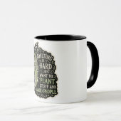Mugs de style broderie verte esthétique botanique (Devant droit)