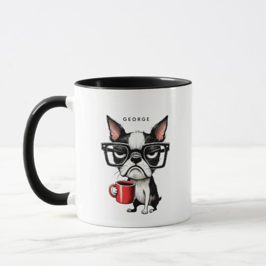 Mugs de Terrier de Boston (Gauche)
