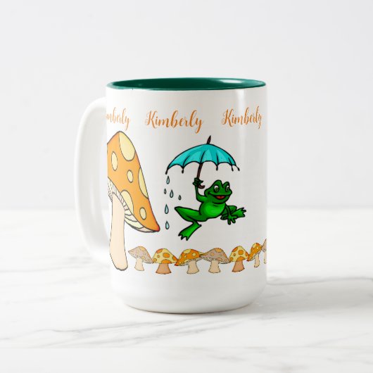 Mugs de thé au café, Grenouille aux champignons (Devant gauche)