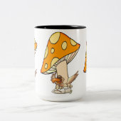 Mugs De Thé De Café, Oiseau De Champignons (Centre)