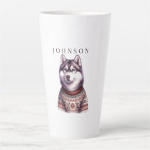 Mugs de vacances personnalisés, Husky sibérien fes