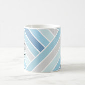 Mugs Élégants à Rayures avec Monogramme pour Elle (Centre)