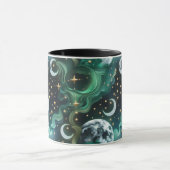 Mugs – Emerald Green Celestial Moon Phase Luxury  (Centre)
