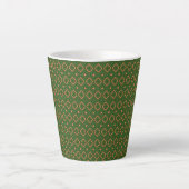 Mugs en latte et en or et vert (Devant)