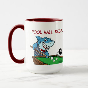 Mugs géants de café drôles de requin de billard re