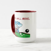 Mugs géants de café drôles de requin de billard re (Devant gauche)