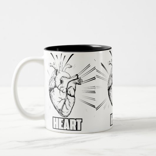MUGS HEART DESIGNE (Gauche)
