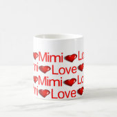 Mugs Joyeuse Saint-Valentin Amour Mimi Cœurs Rouge (Centre)