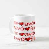 Mugs Joyeuse Saint-Valentin Eu Amo Avo Grand-mère (Devant gauche)