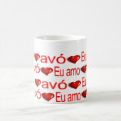 Mugs Joyeuse Saint-Valentin Eu Amo Avo Grand-mère (Centre)