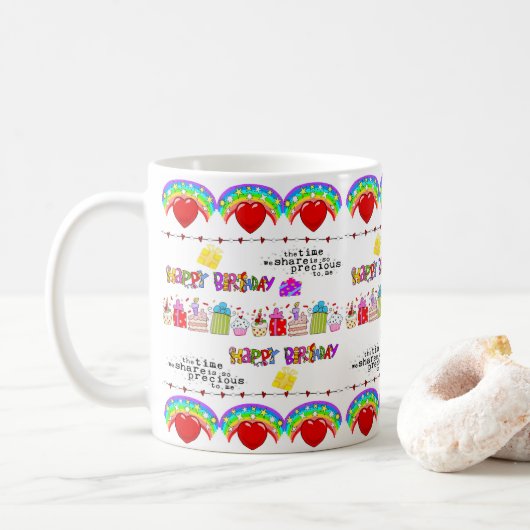 Mugs Joyeuse Saint-Valentin Joyeux Anniversaire (Avec donut)