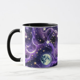 Mugs – Luxury Lavender Celestial Moon Motifs Coffe Mok