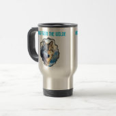 Mugs Majestic Wolf Double Exposure Wilderness (Devant gauche)